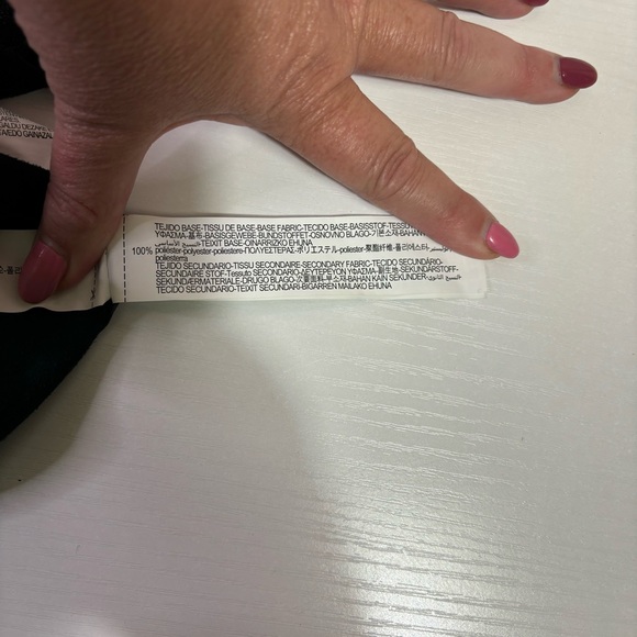 Zara Faux Leather Mini Dress with Lace Sleeves and Ruffled Bodice - Picture 8 of 8